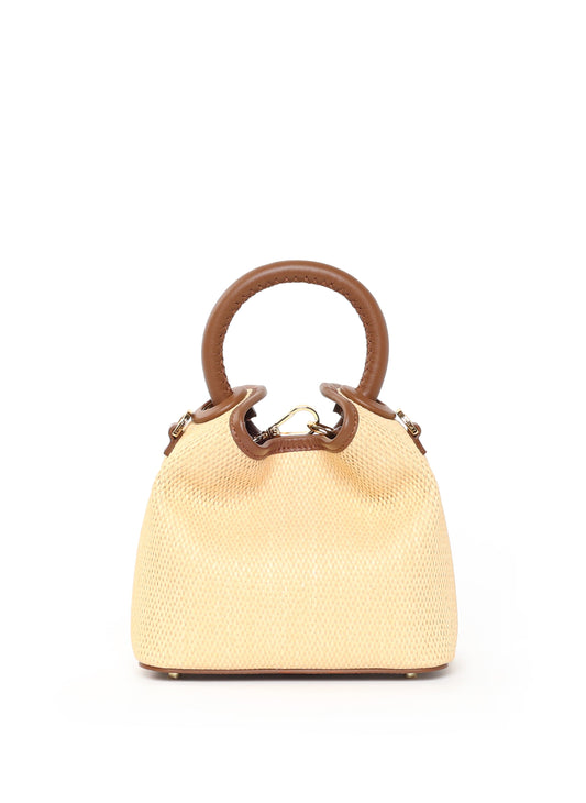 Madeleine Raffia Naturale/Cognac