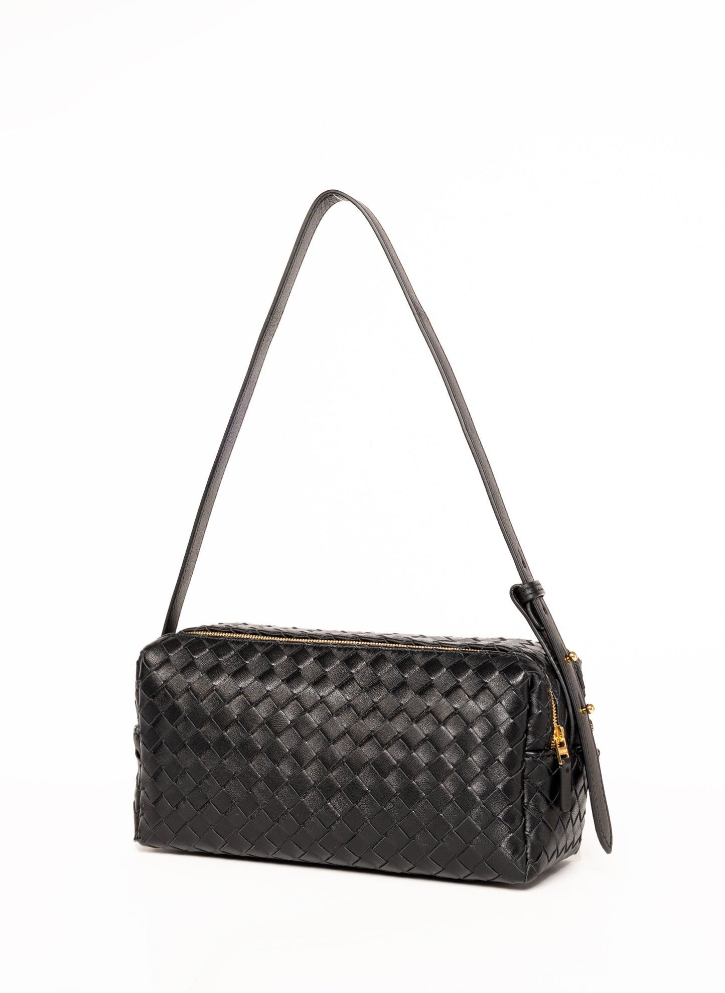 Trousse Woven Leather Black